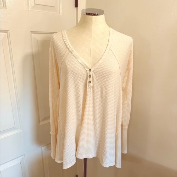 Free People Citrine Cream Long Sleeve Top - Picture 6 of 6